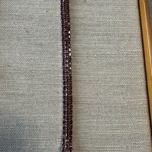 Elegant Vintage Sterling 925 Silver & Garnet Bracelet 7 1/2 inches long